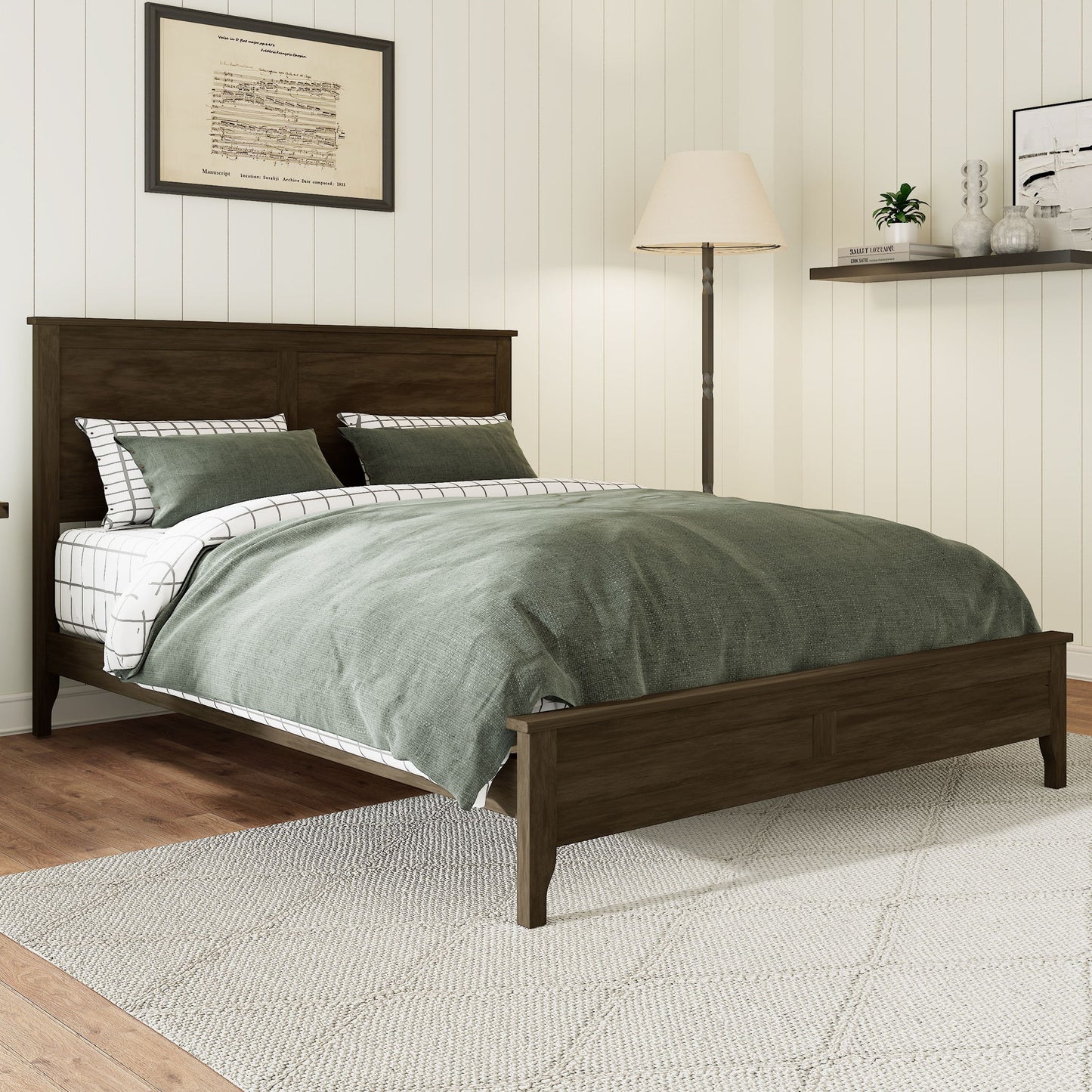 Modern Solid Wood Platform Bed