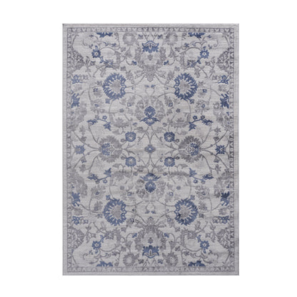 Marfi - 8' X 10' Oriental Area Rug - Blue / Silver