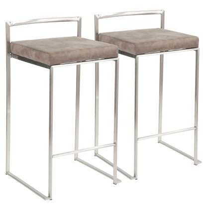 Fuji - Contemporary Elegant Stackable Counter Stool Set