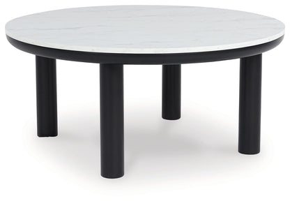 Xandrum - Occasional Table Set (Set of 3) - Black / White