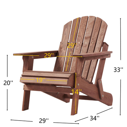 Oversize Outdoor Folding Adirondack Chair, Patio Chair For Garden