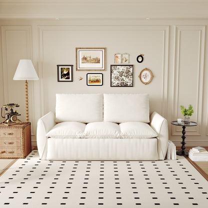 Pull Out Sofa Bed, 3 Seat Convertible Sleeper Sofa With 2 In 1 Pillow And Blanket Set