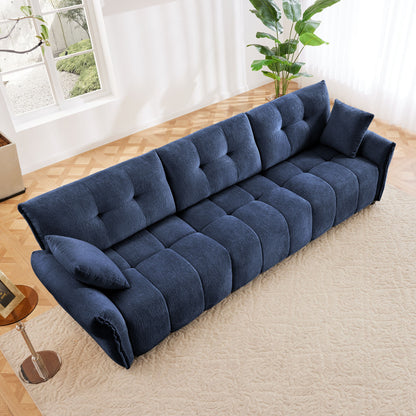Modern Sofa & Pillows, Textured Cover, High Rebound Cushions
