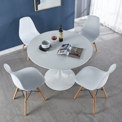 Tulip Table Mid-Century Dining Table With Round MDF Table Top, Pedestal Dining Table, End Table Leisure Coffee Table