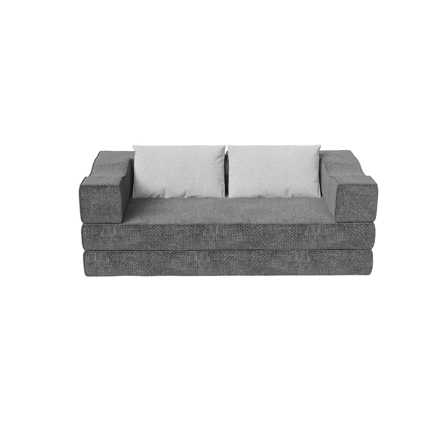 3 Seat Folding Floor Couch & King Size Bed Mattress
