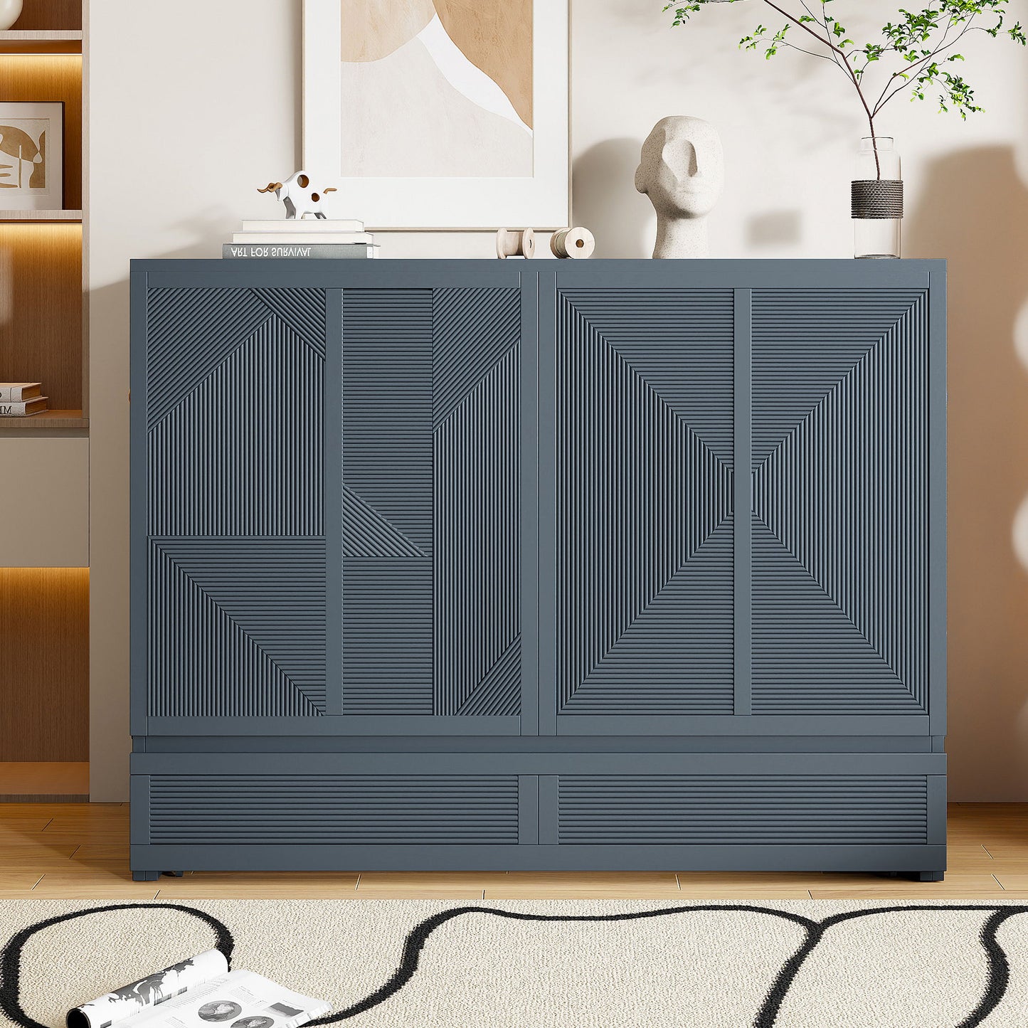 Murphy Bed With Large Drawer, USB Ports And Outlets