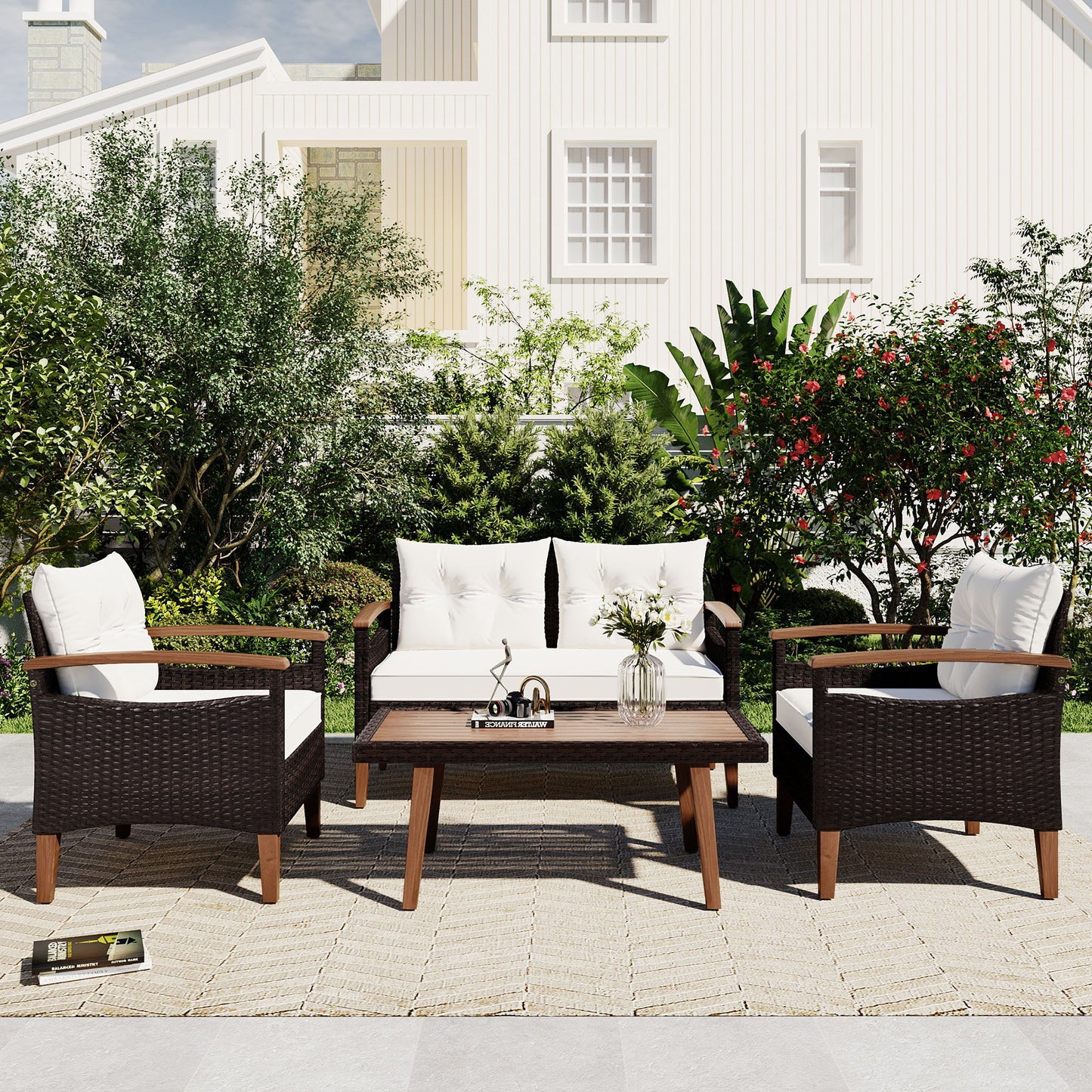 4 Piece Garden Furniture, Patio Seating Set