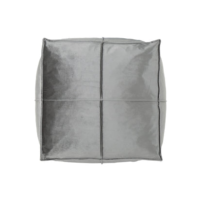 Nati - Square Pouf Ottoman And Floor Cushion - Smoke