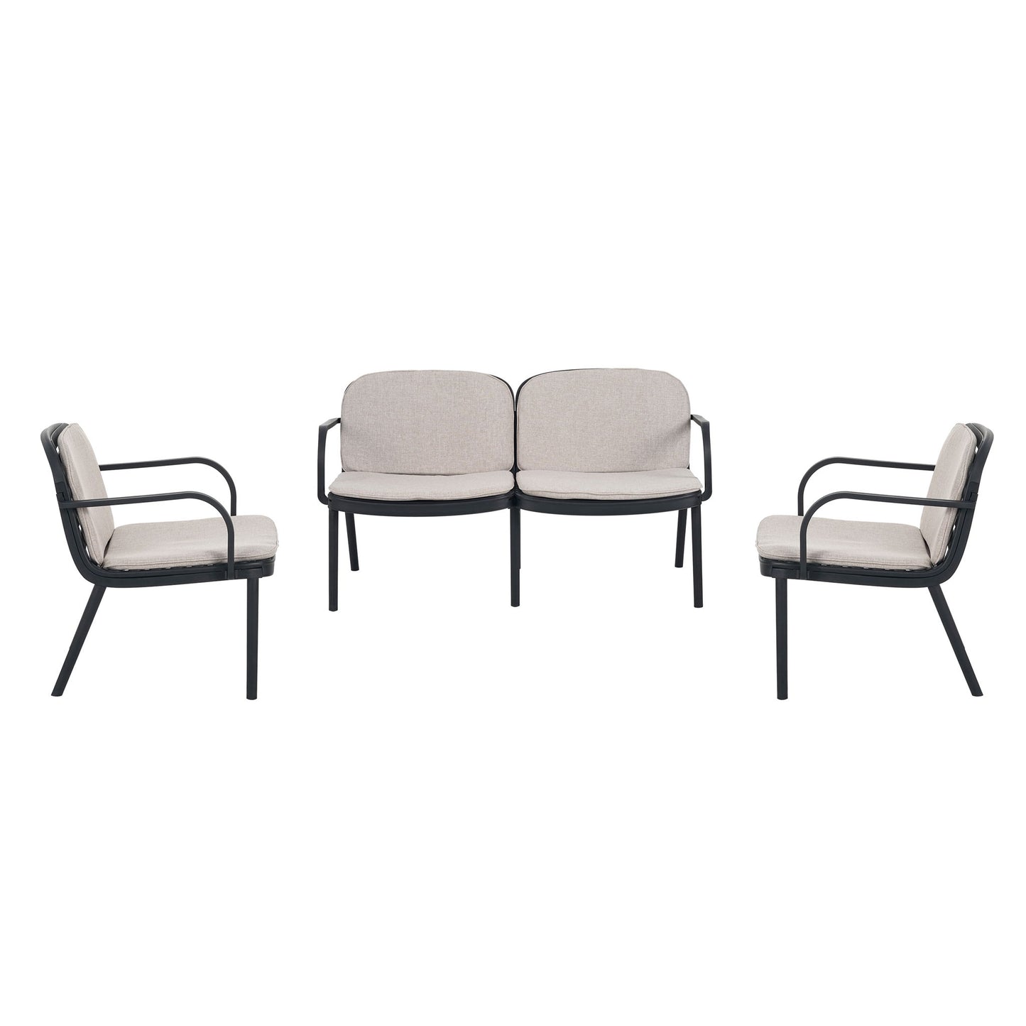 Luna - Outdoor Patio 3 Pieces Chat Set