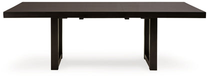 Neymorton - Rectangular Dining Room Butterfly Extension Table - Dark Grayish Brown