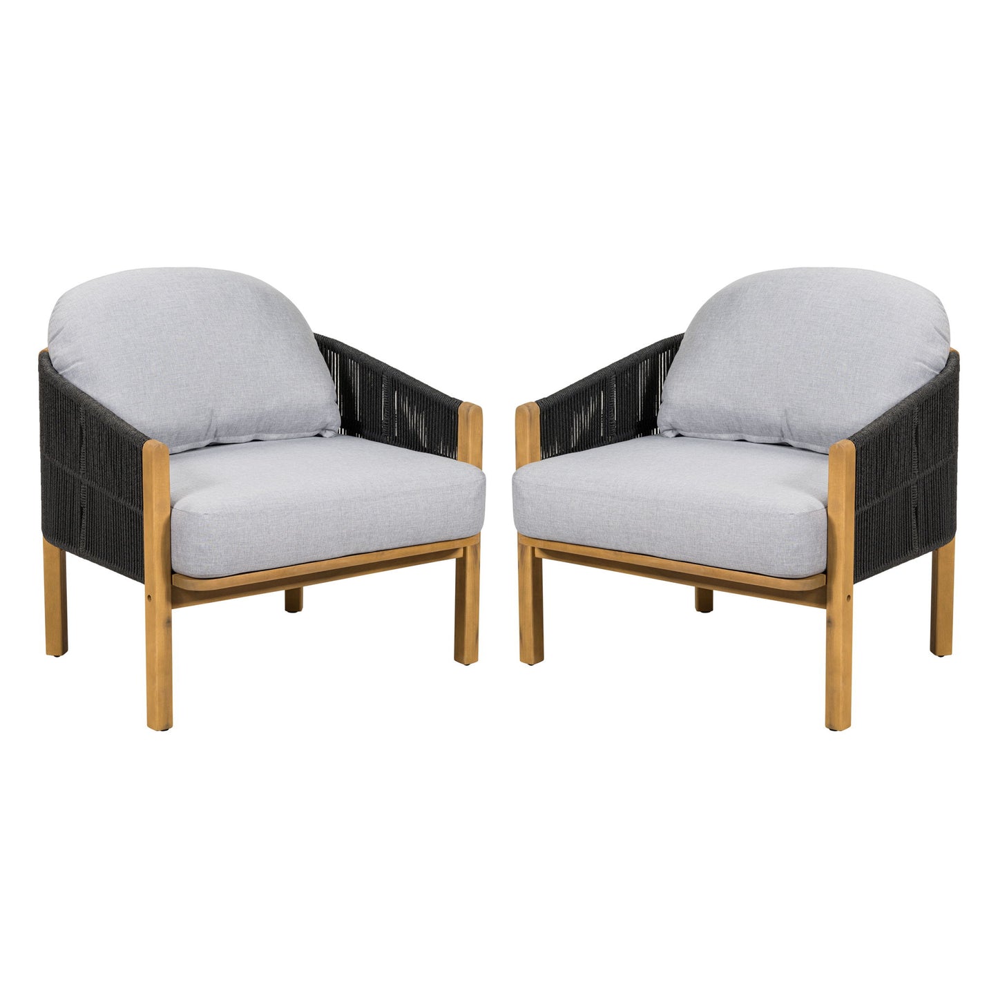 Grotta - Outdoor Wood Club Chair (Set of 2)