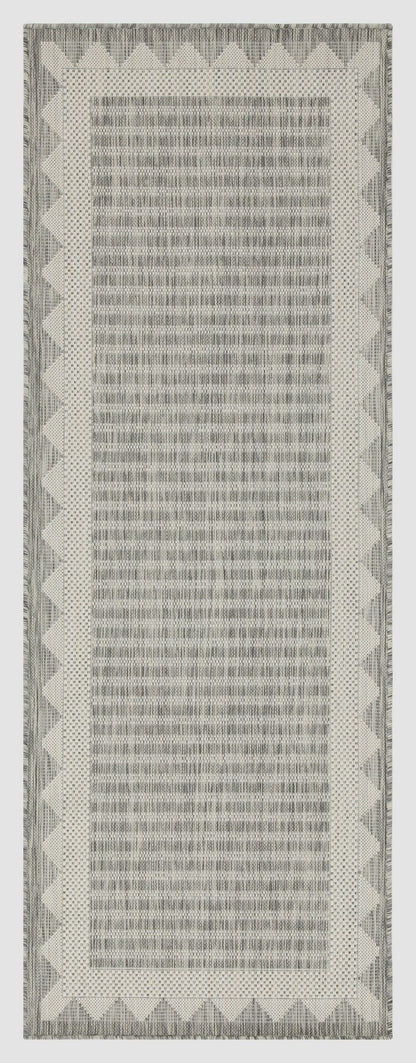 Sunshine - 2'7" X 7'3" Indoor, Outdoor Area Rug, Polypropylene - Silver