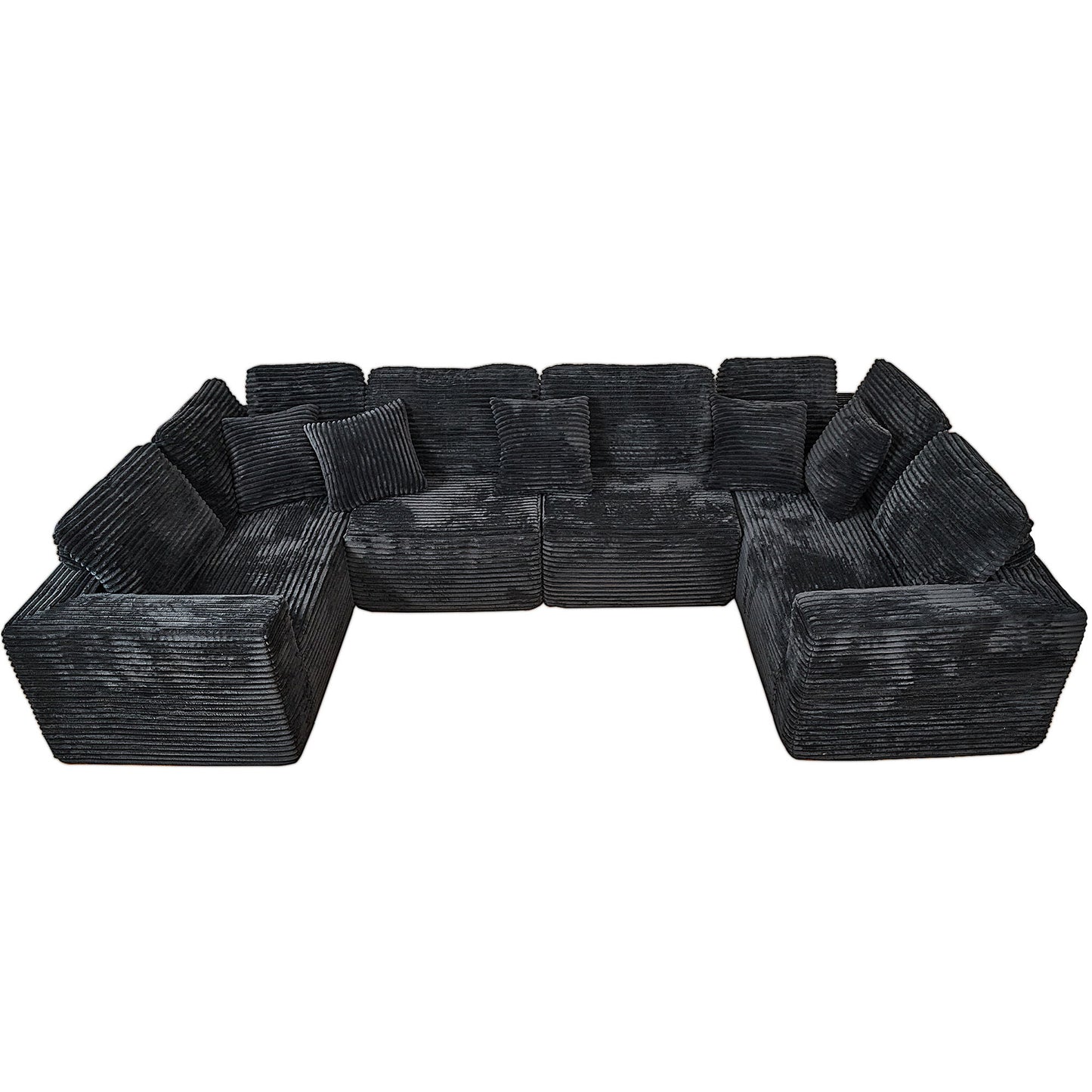 Modular U Shaped Sectional Sofa With Reversible Design