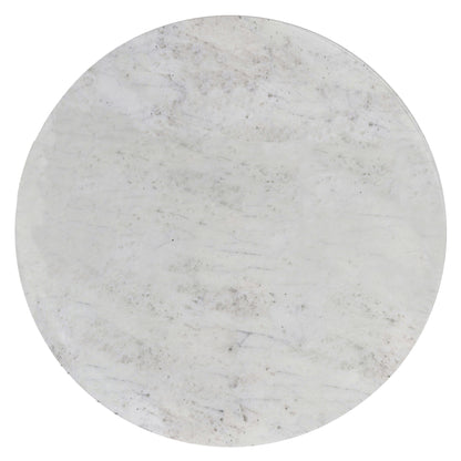 Raquel - Side Table - Antique Brass / White