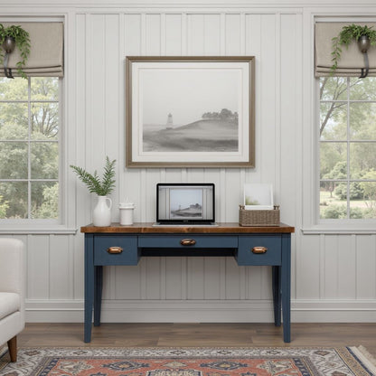 Nantucket - Writing Desk - Blue Denim, Whiskey