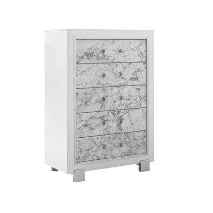 Skye - Marble Chest - White