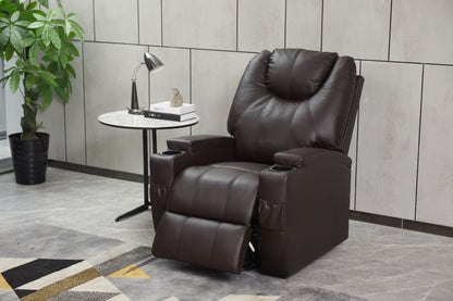 Modern Recliner Chair With Cup Holders, Remote Control