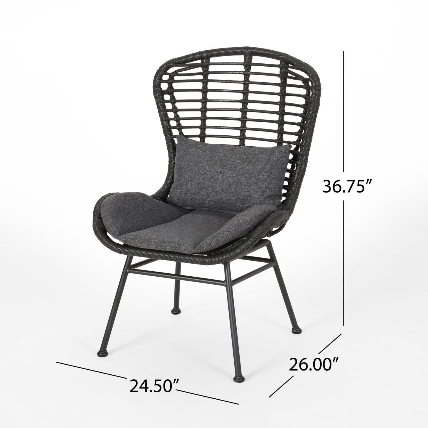Calypso - Outdoor Chair With Water Resistance Cushion And Iron Frame