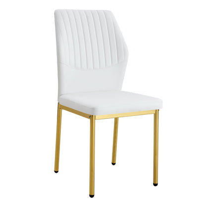 Luxury Simple Chair With Metal Gold Leg