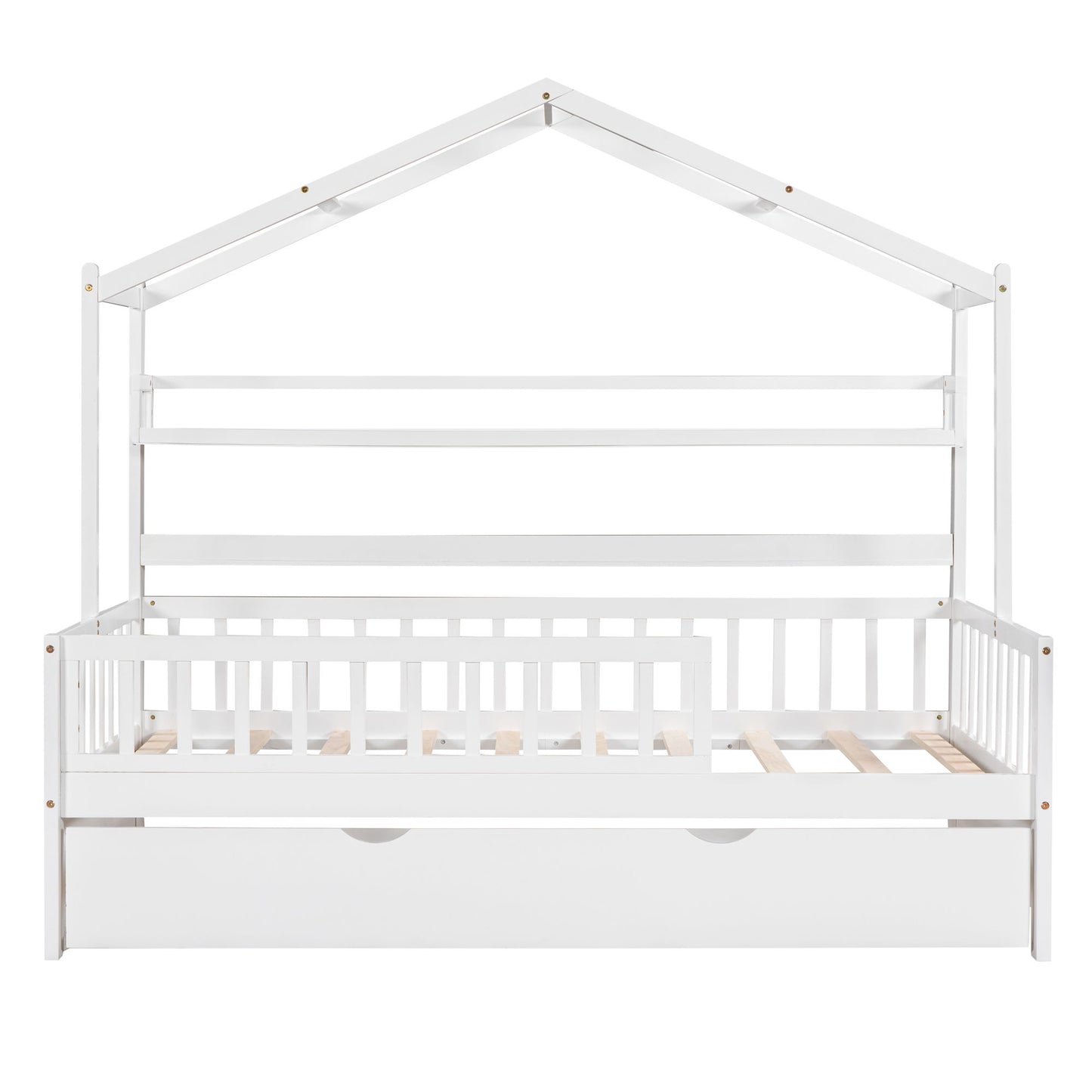 Playhouse Bed With Trundle, Kids Bed With Shelf