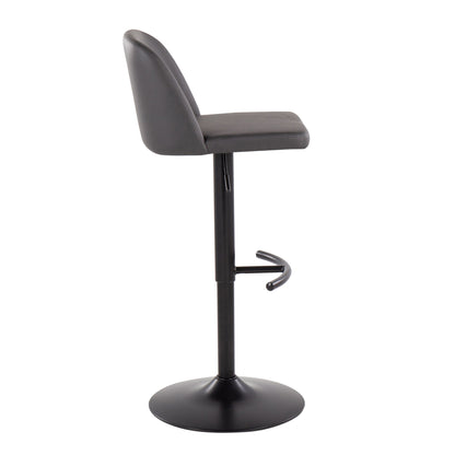 Toriano - Contemporary Adjustable Bar Stool With Rounded T Footrest (Set of 2)