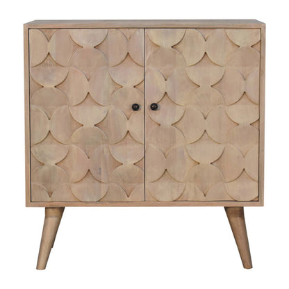 Hourglass Carved Cabinet - Marble