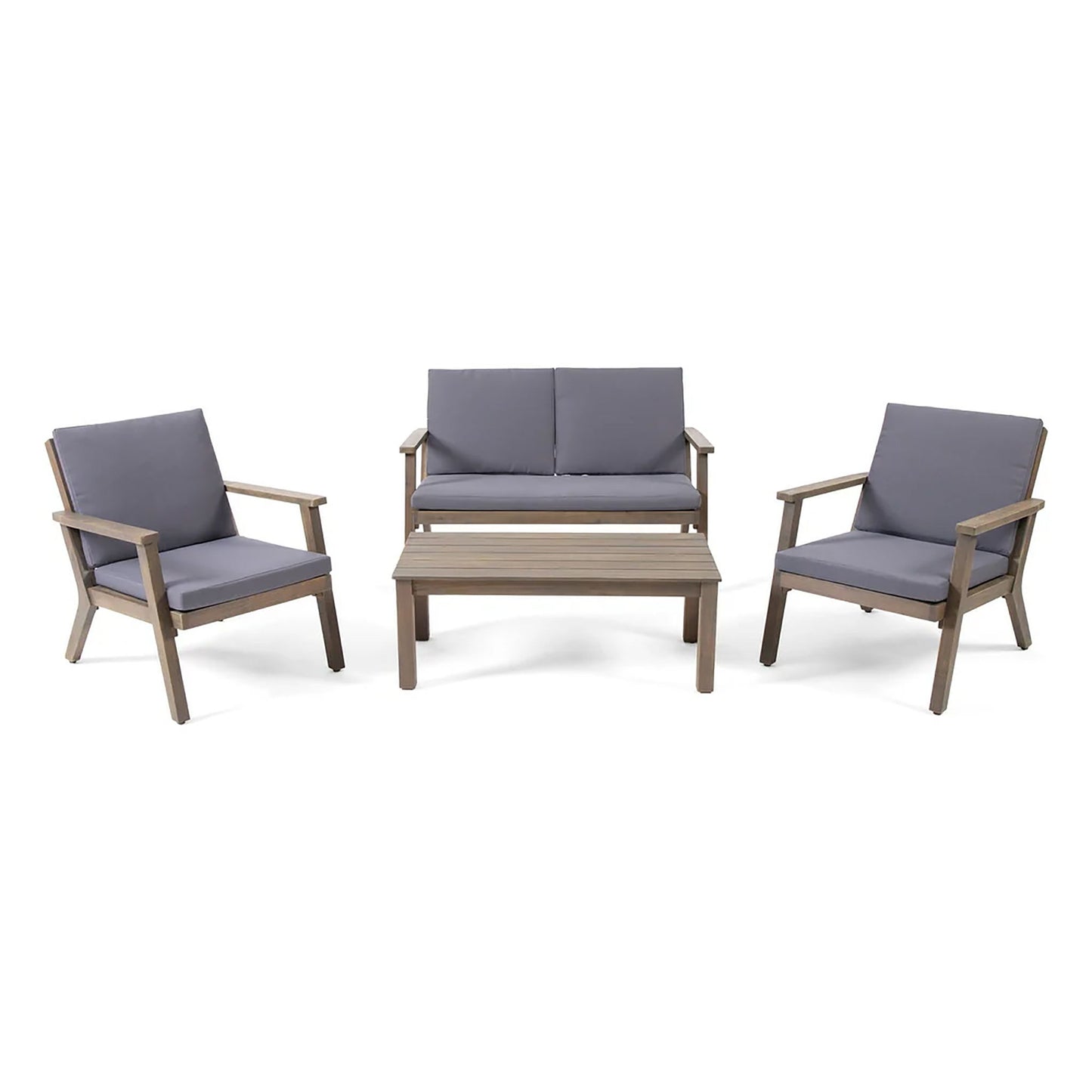 Avacyn - Outdoor Acacia Wood 4 Seater Chat Set With Cushions
