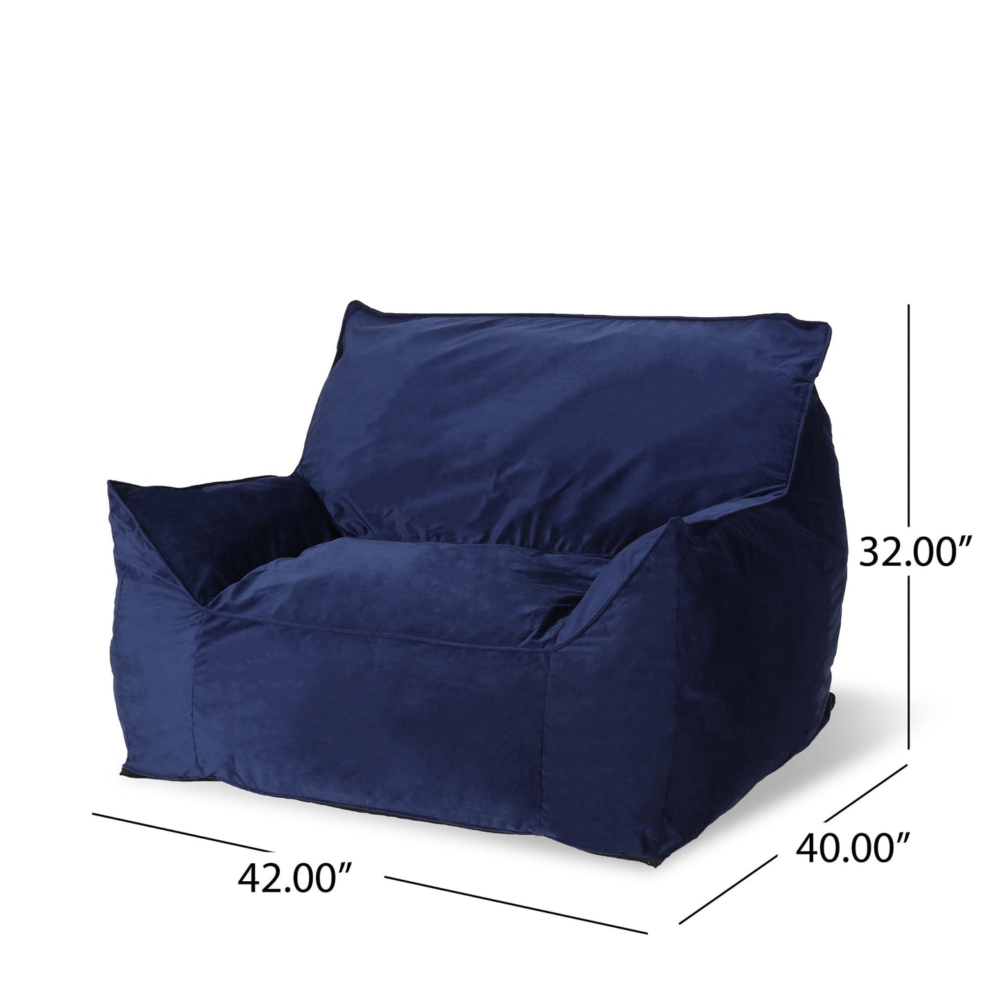 Allea - Bean Bag Chair With Armrests