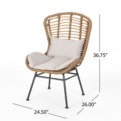 Calypso - Outdoor Chair With Water Resistance Cushion And Iron Frame