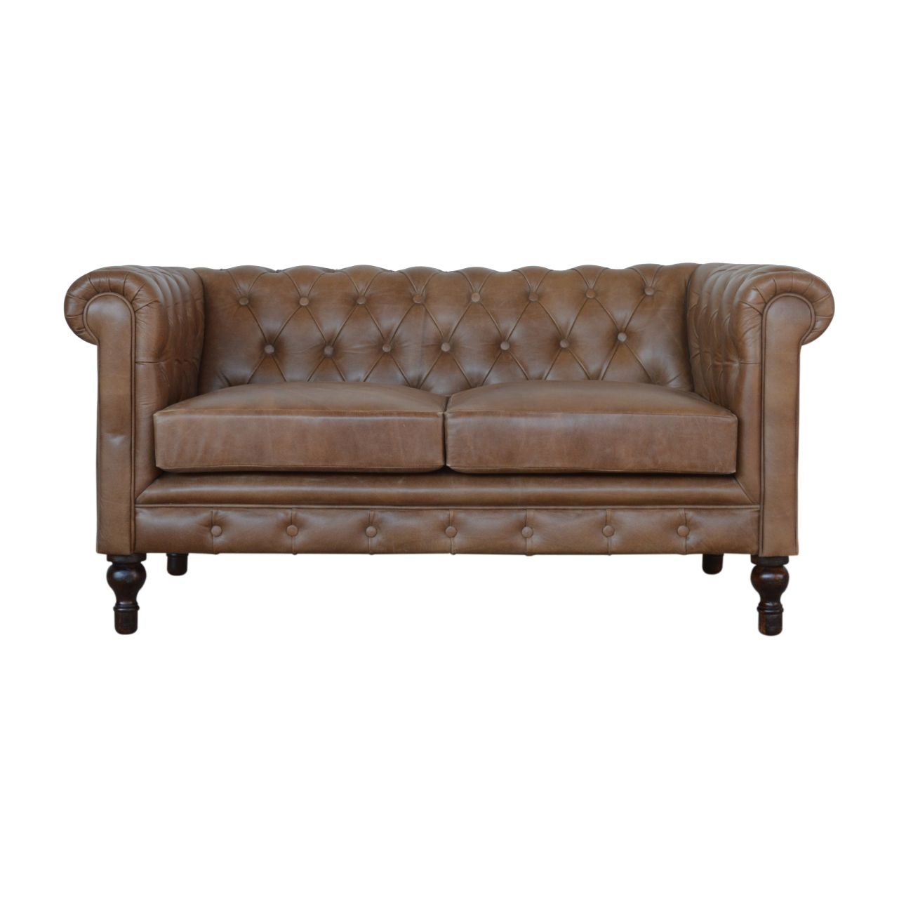 Buffalo - Leather Chesterfield Sofa - Brown