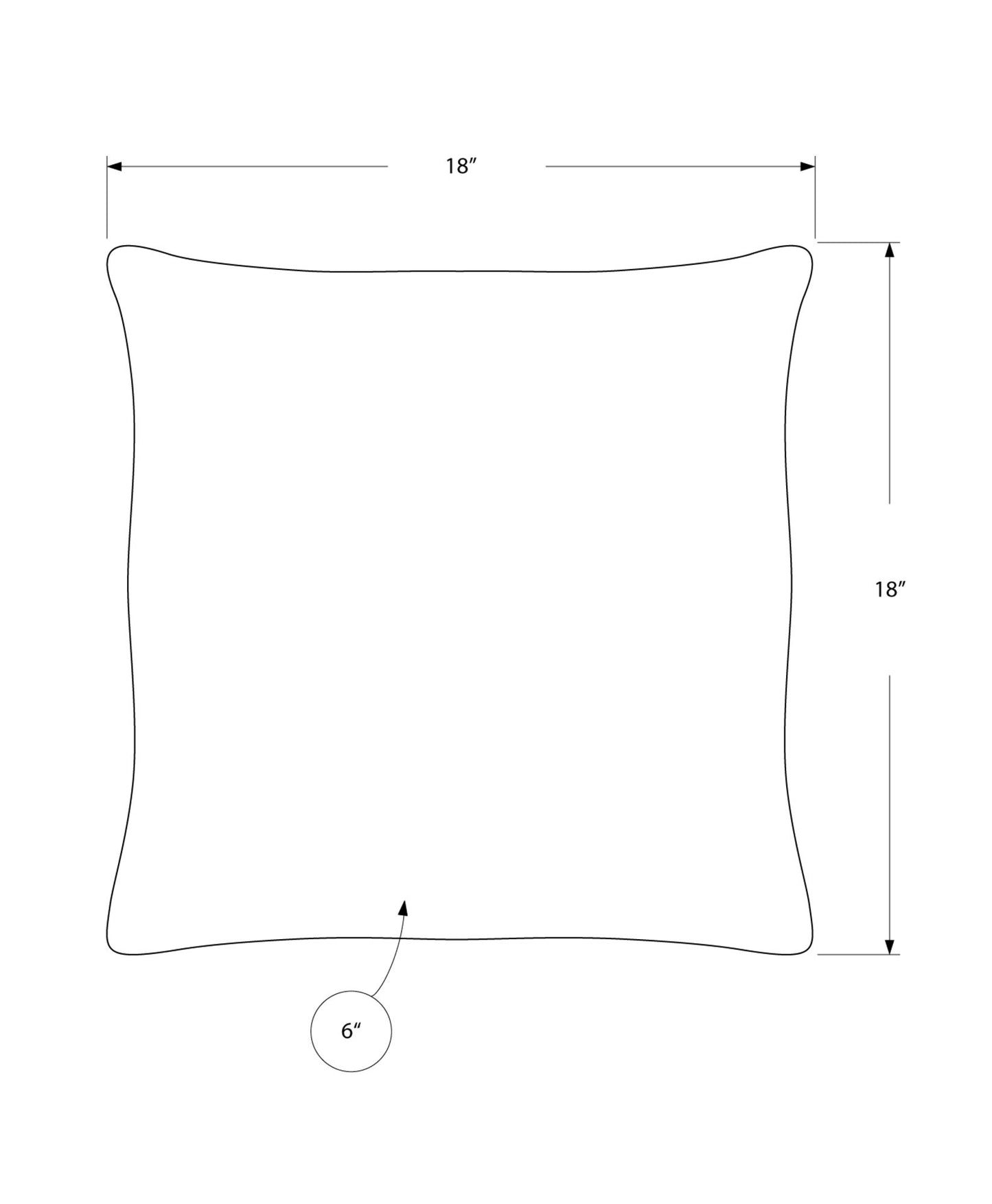 Decorative Throw Pillow, Square, Insert Included, Hypoallergenic Polyester, Modern