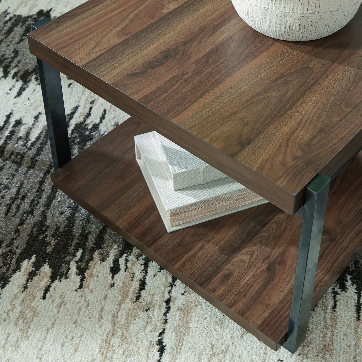 Trindwick - Occasional Table Set (Set of 3) - Brown / Gun Metal