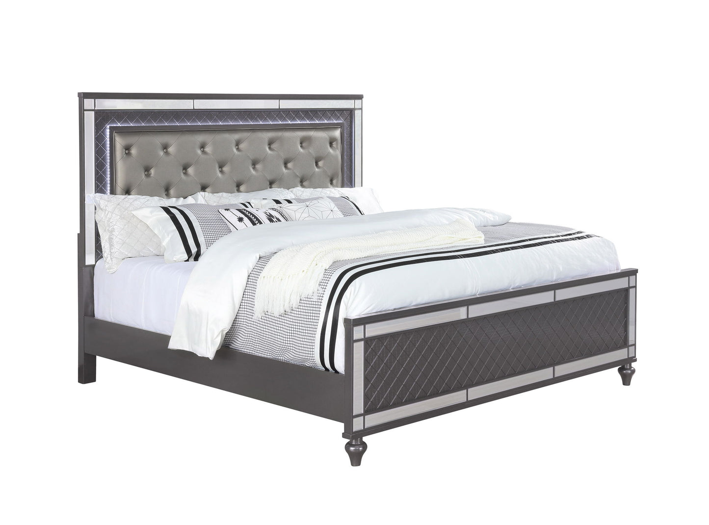 Refino - Bedroom Set - Gunmetal