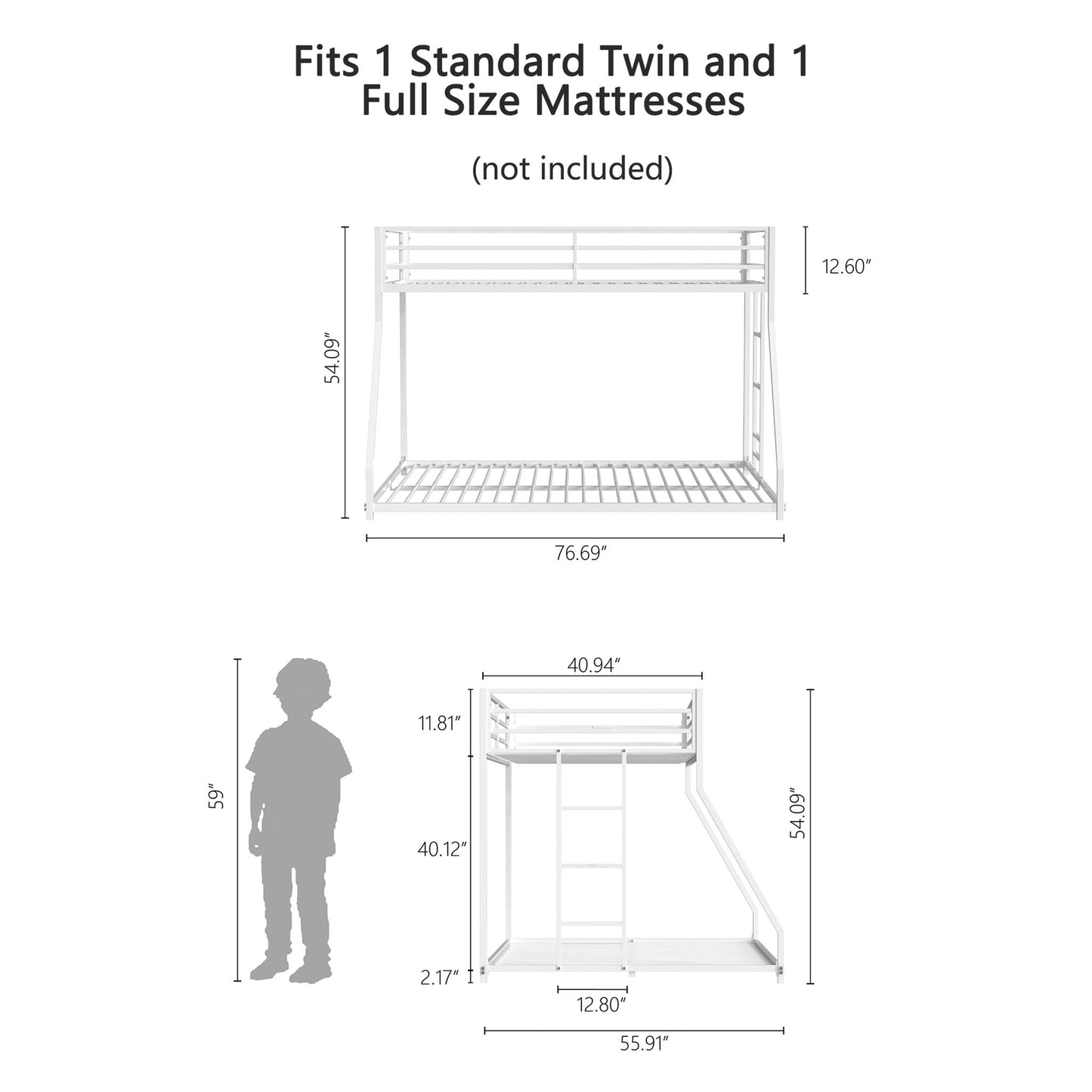 Adam - Metal Bunk Bed