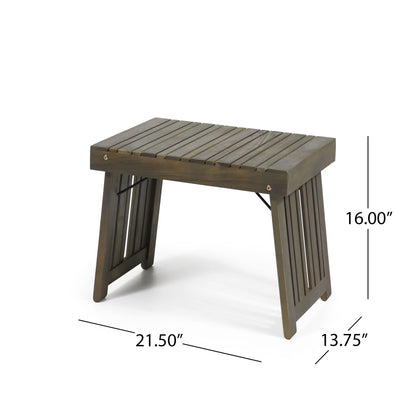 Temptation - Outdoor Foldable Side Table With Slat Design