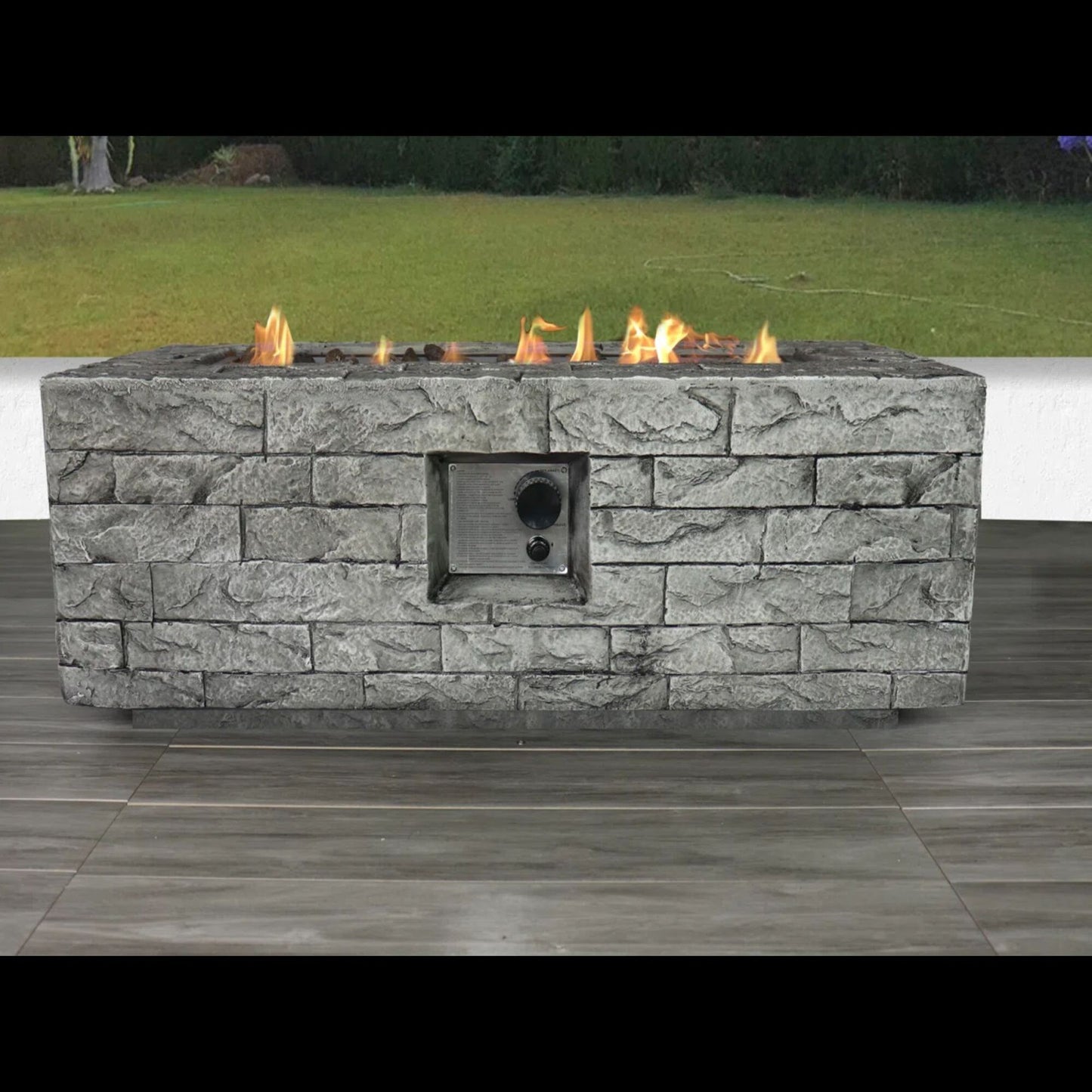Reinforced - Propane / Gas Fire Pit Table - Stone Gray