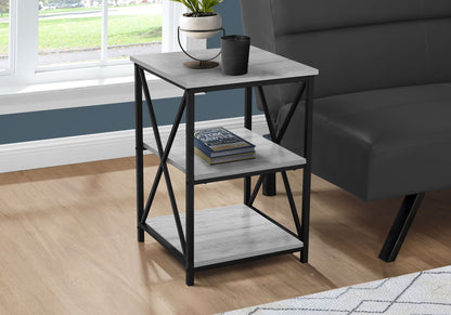 3 Tier Accent Table, Side Marble Look Contemporary & Modern