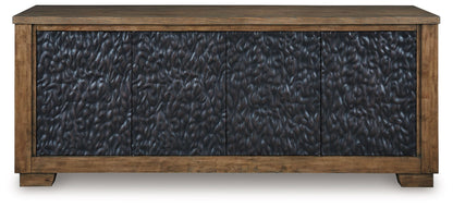 Rosswain - Extra Large TV Stand - Warm Brown