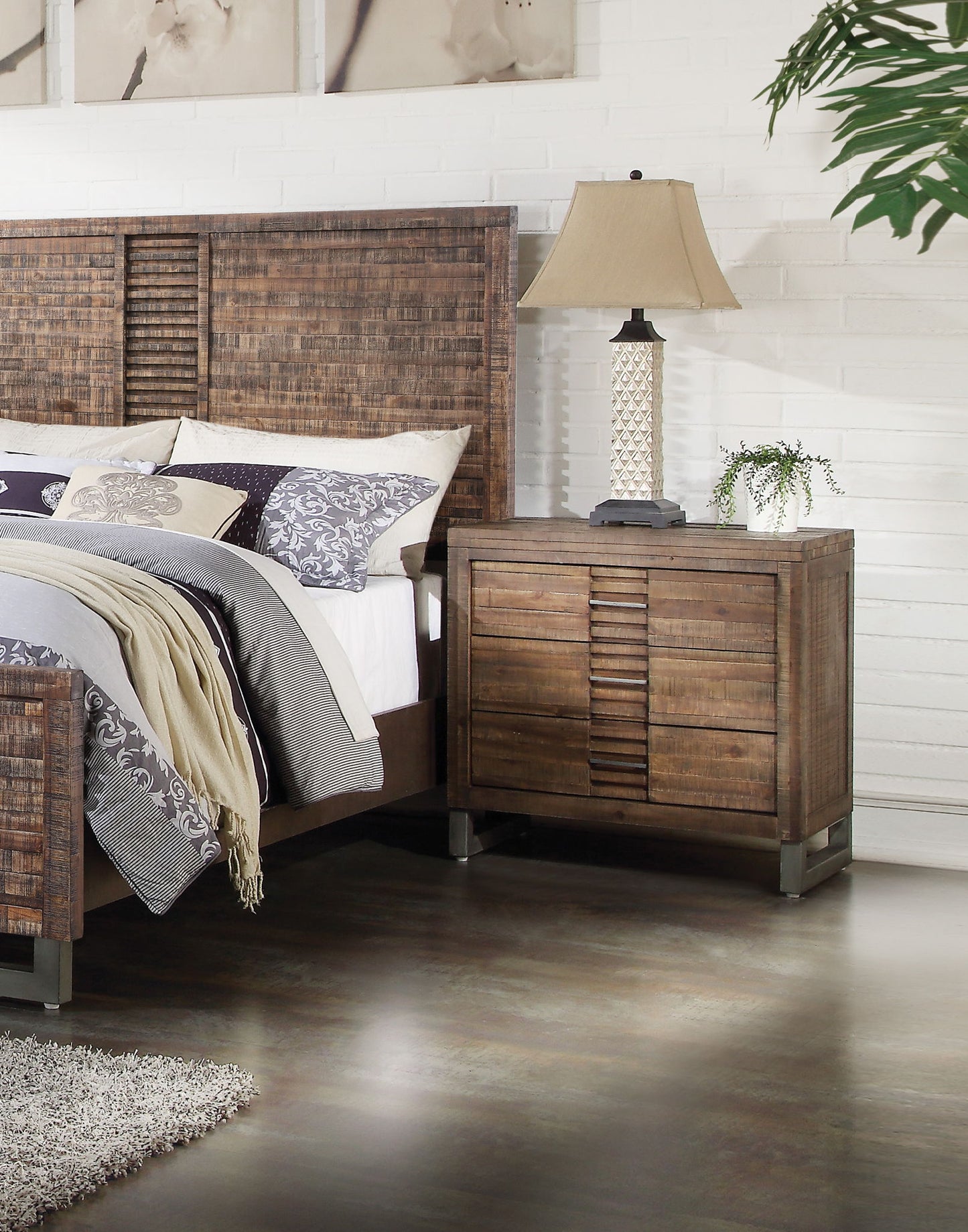 Andria - Reclaimed Nightstand - Oak