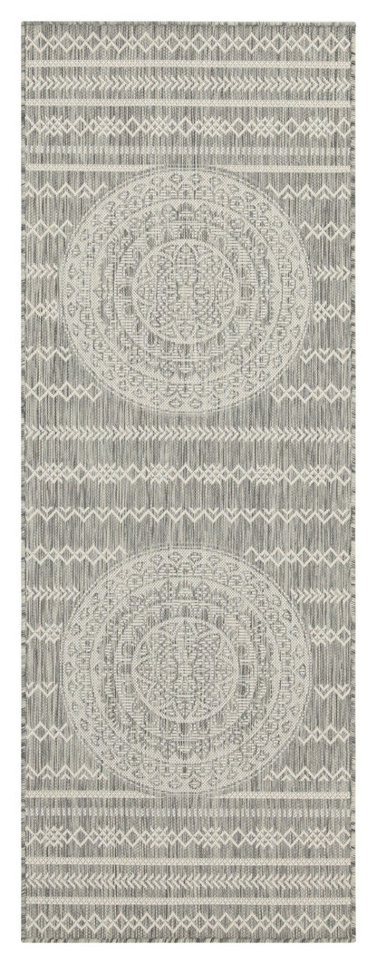 Sunshine - 5'3" X 7'3" Indoor, Outdoor Area Rug - Silver - Polypropylene