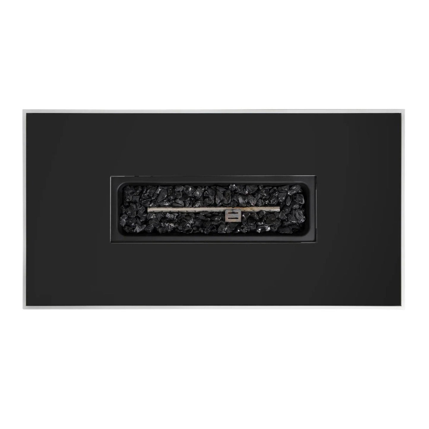 Outdoor 43" Rectangular Fire Pit Table With Adjustable Flame Control - White