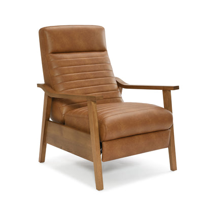 Asher - Modern Push Back Recliner With Wood Arms