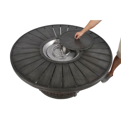 Propane Outdoor Fire Pit Table - Brown