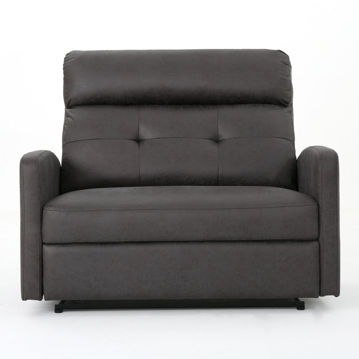 Alma - Contemporary Upholstered Loveseat Recliner - Slate