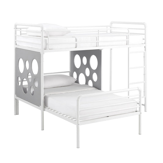 Twin Geo Cutout Colorful L-Shaped Bunk Bed