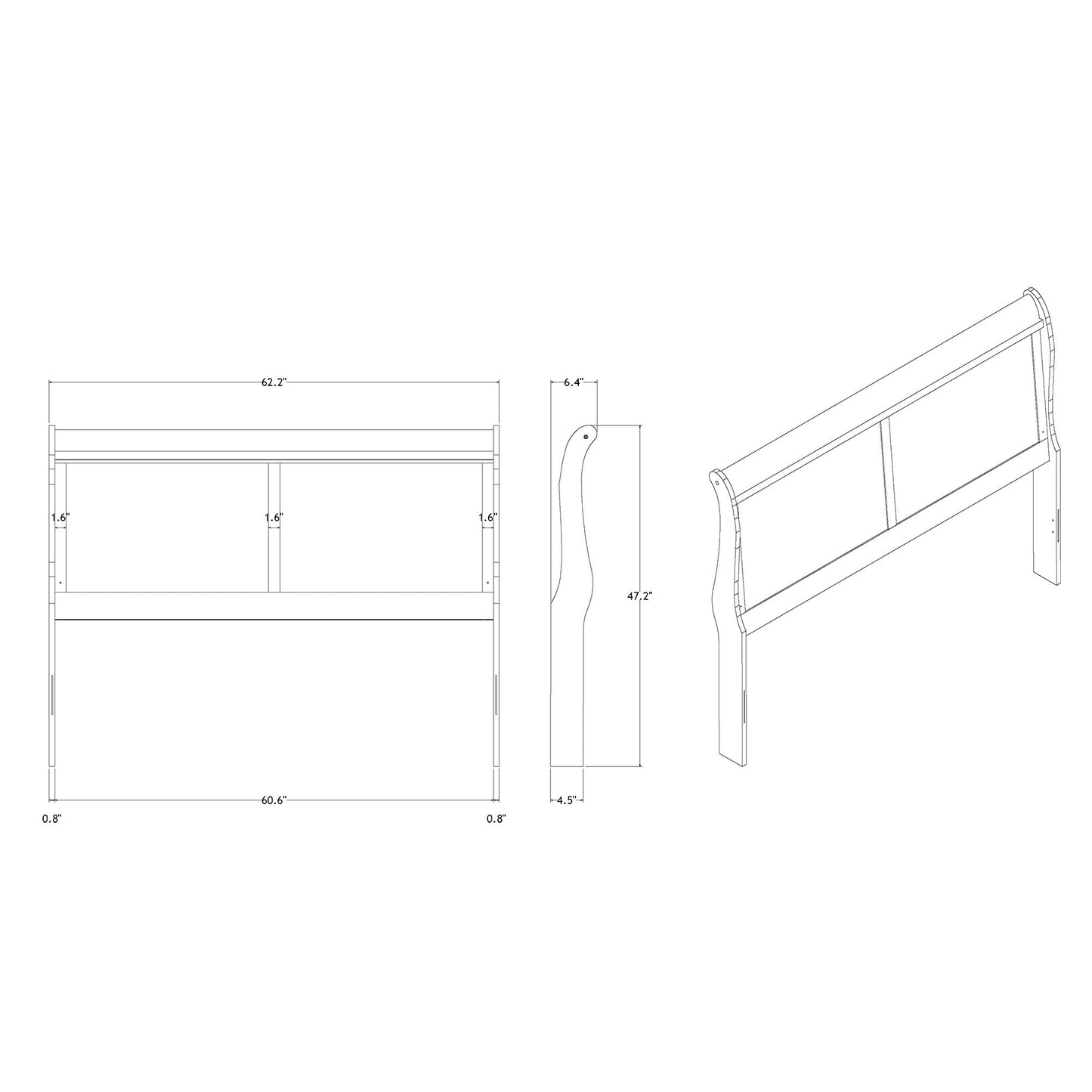 Charlston - 5 Piece Bedroom Set With LED Headboard