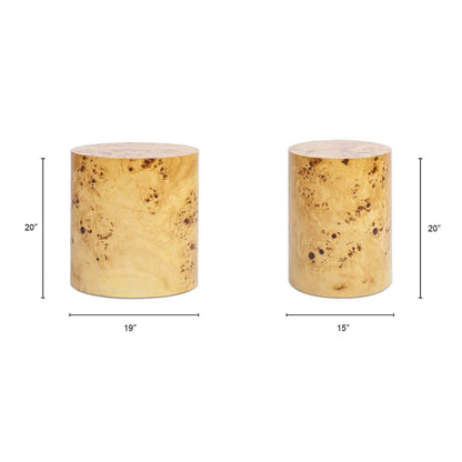 Nebula - Accent Oval Pillar Side Table