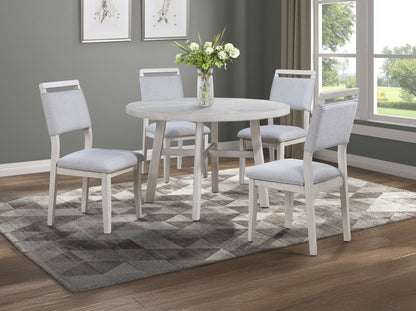 Blanche - 5 Piece Dining Room Set - Antique White