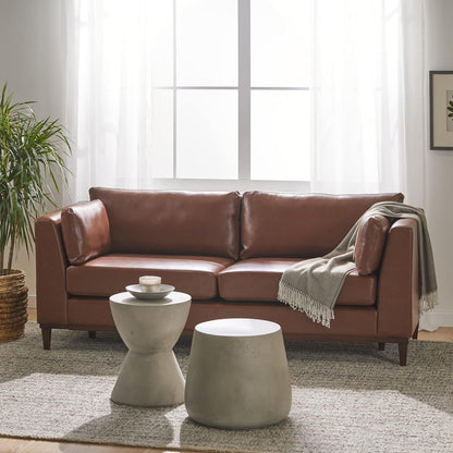 Contemporary 3 Seater Sofa Upholstery - Light Brown