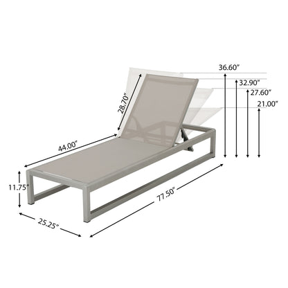 Chaise Lounge With 5 Reclining Positions, Outdoor Patio Lounge Chairs